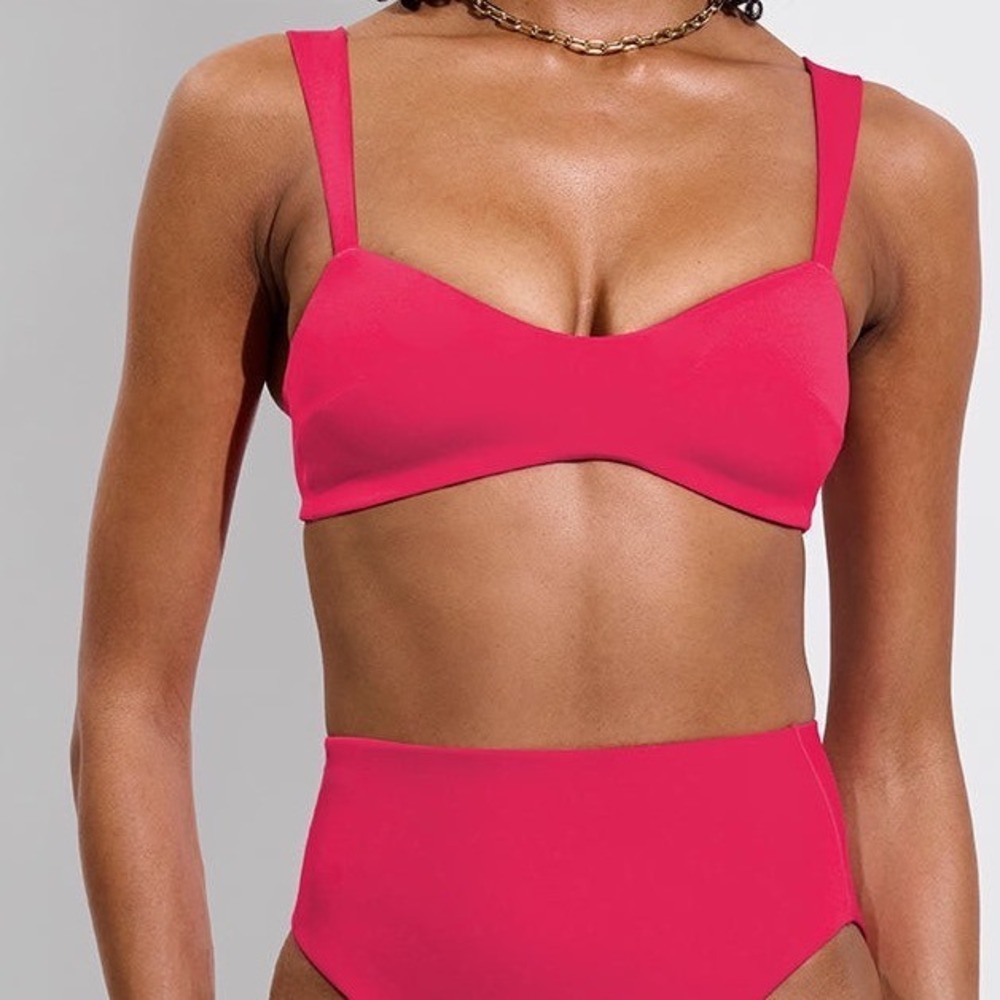Left On Friday Bikini Set High Tide Bottoms La Plage Top Pepper Cerise - Large